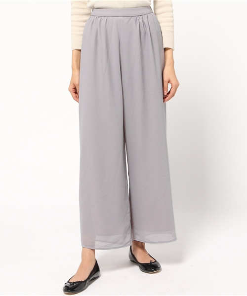 mystic（ミスティック）の「【mystic】タックシフォンパンツ（その他パンツ・レディース・オフホワイト/ピンク/グレー・ﾌﾘ-）」の2枚目の写真