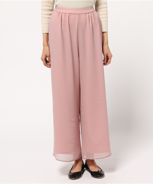 mystic（ミスティック）の「【mystic】タックシフォンパンツ（その他パンツ・レディース・オフホワイト/ピンク/グレー・ﾌﾘ-）」の4枚目の写真