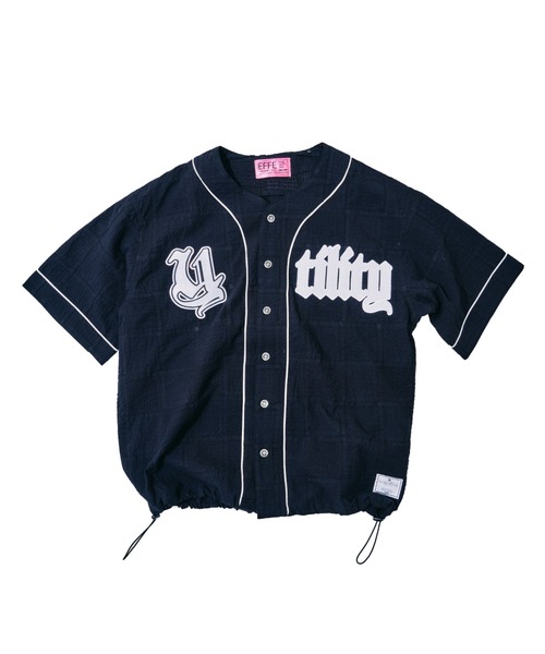 EFFECTEN(エフェクテン)の「【EFFECTEN】Patchwork baseball shirts(シャツ/ブラウス・メンズ・ブルー系その他/ブラック系その他・MEDIUM/LARGE)」の5枚目の写真