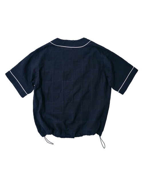 EFFECTEN(エフェクテン)の「【EFFECTEN】Patchwork baseball shirts(シャツ/ブラウス・メンズ・ブルー系その他/ブラック系その他・MEDIUM/LARGE)」の6枚目の写真