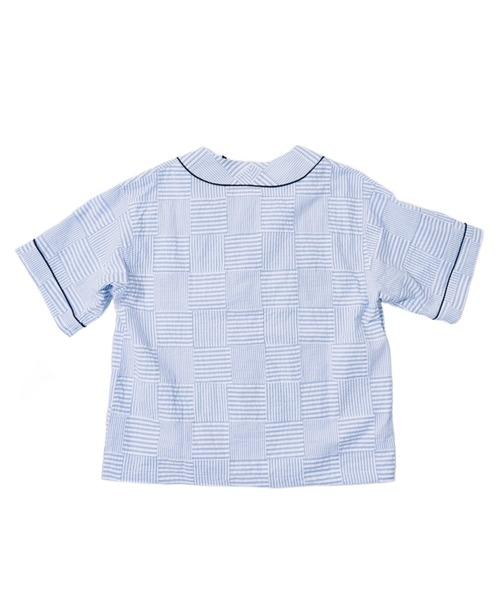 EFFECTEN(エフェクテン)の「【EFFECTEN】Patchwork baseball shirts(シャツ/ブラウス・メンズ・ブルー系その他/ブラック系その他・MEDIUM/LARGE)」の8枚目の写真