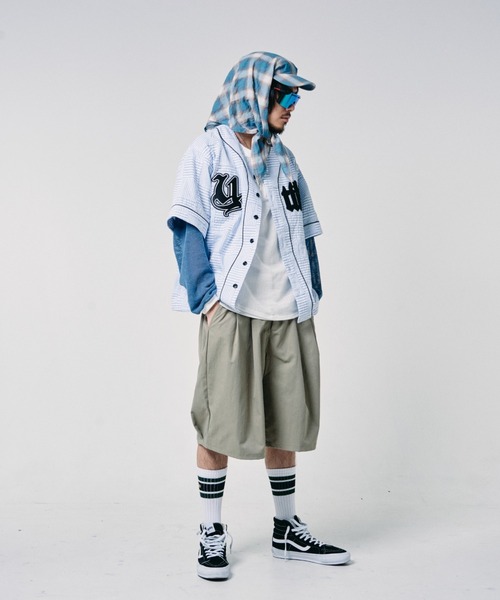 EFFECTEN(エフェクテン)の「【EFFECTEN】Patchwork baseball shirts(シャツ/ブラウス・メンズ・ブルー系その他/ブラック系その他・MEDIUM/LARGE)」の10枚目の写真