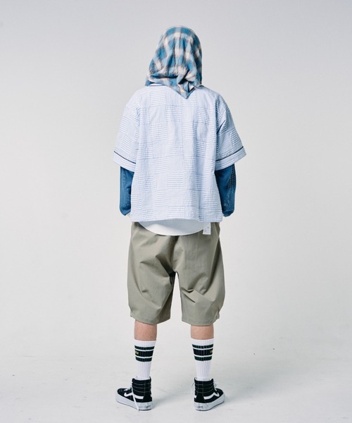EFFECTEN(エフェクテン)の「【EFFECTEN】Patchwork baseball shirts(シャツ/ブラウス・メンズ・ブルー系その他/ブラック系その他・MEDIUM/LARGE)」の12枚目の写真