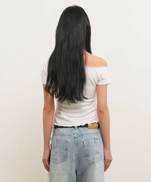 GENERAL IDEA(ジェネラルアイデア)の「【GENERAL IDEA】メッシュトリミングワンショルダーTシャツ / MESH TRIM ONE-SHOULDER T-SHIRT(Tシャツ/カットソー・レディース・ブラック/ピンク/ホワイト・L/M/S)」の20枚目の写真