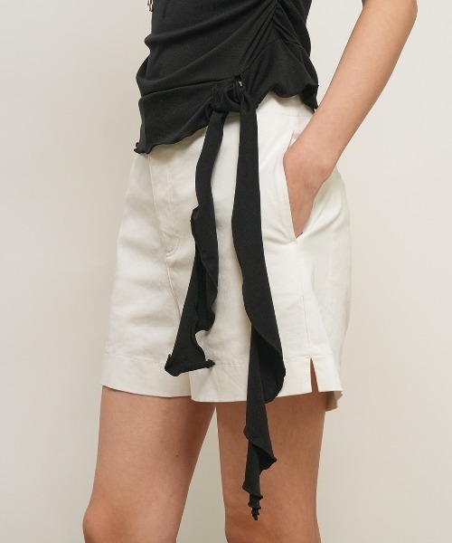 GENERAL IDEA(ジェネラルアイデア)の「【GENERAL IDEA】メッシュトリミングワンショルダーTシャツ / MESH TRIM ONE-SHOULDER T-SHIRT(Tシャツ/カットソー・レディース・ブラック/ピンク/ホワイト・L/M/S)」の14枚目の写真