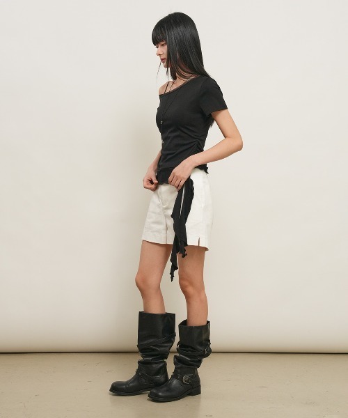 GENERAL IDEA(ジェネラルアイデア)の「【GENERAL IDEA】メッシュトリミングワンショルダーTシャツ / MESH TRIM ONE-SHOULDER T-SHIRT(Tシャツ/カットソー・レディース・ブラック/ピンク/ホワイト・L/M/S)」の17枚目の写真