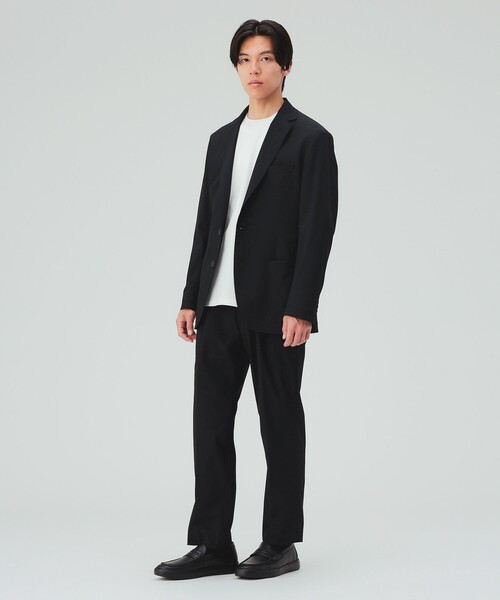 BEAMS HEART(ビームスハート)の「ミニリップストップ テーラードジャケット(セットアップ対応・接触冷感)(テーラードジャケット・メンズ・ブラック/グレー・MEDIUM/SMALL/X-LARGE/LARGE)」の8枚目の写真