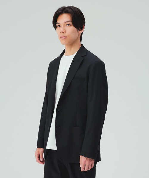 BEAMS HEART(ビームスハート)の「ミニリップストップ テーラードジャケット(セットアップ対応・接触冷感)(テーラードジャケット・メンズ・ブラック/グレー・MEDIUM/SMALL/X-LARGE/LARGE)」の10枚目の写真