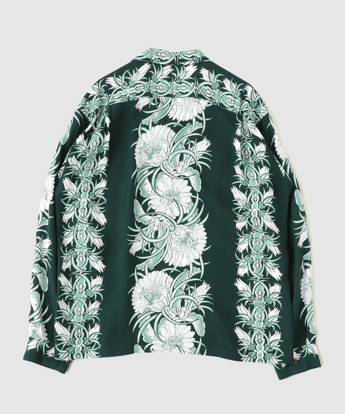 SUN SURF（サンサーフ）の「SUN SURF / サンサーフ "NIGHT BLOOMING CEREUS BORDER"L（シャツ/ブラウス・メンズ・グリーン・MEDIUM/LARGE/X-LARGE）」の3枚目の写真