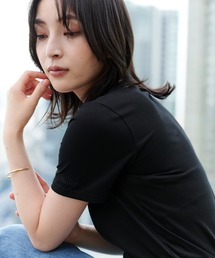 Olume | ロゴエンブロイダリーTシャツ/クルーネック 丸首(Tシャツ/カットソー)