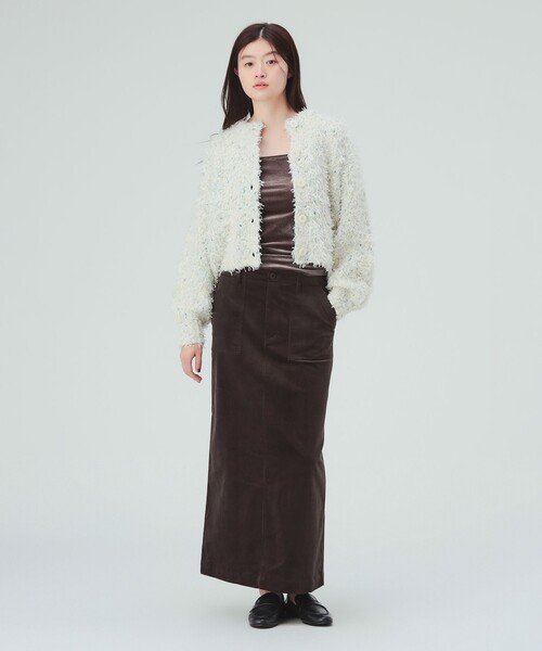 BEAMS HEART(ビームスハート)の「リボン × ノットヤーン カーディガン(カーディガン/ボレロ・レディース・ネイビー/ベージュ/ホワイト系その他5・FREE)」の5枚目の写真