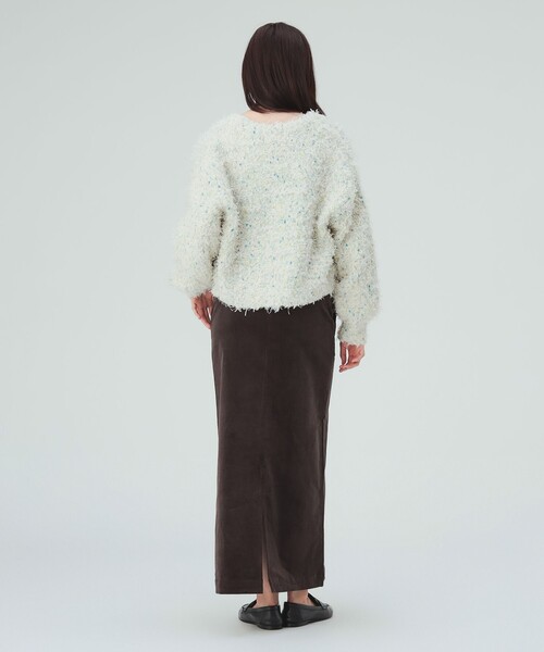 BEAMS HEART(ビームスハート)の「リボン × ノットヤーン カーディガン(カーディガン/ボレロ・レディース・ネイビー/ベージュ/ホワイト系その他5・FREE)」の6枚目の写真