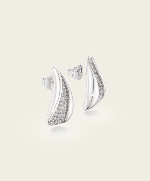 SWAROVSKI（スワロフスキー）の「【公式】【スワロフスキー】Classica ドロップピアス, ラウンドカット, ホワイト, スターリングシルバー（ピアス（両耳用）・レディース・シルバー・ONE SIZE）」の4枚目の写真