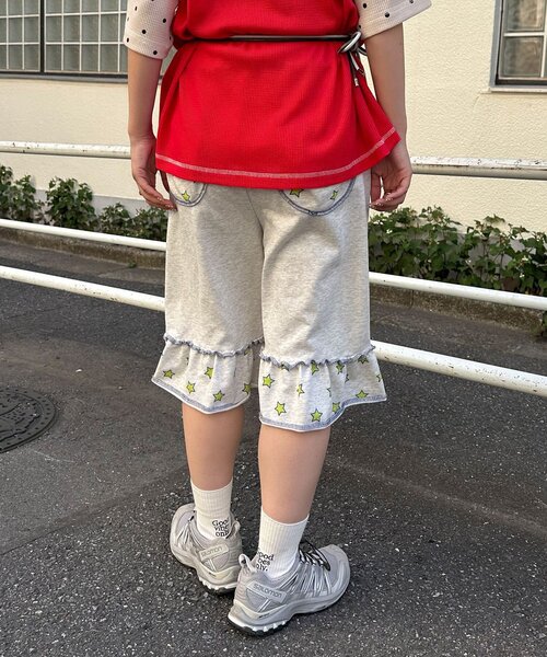 HELLO.SANFRANCISCO(ハローサンフランシスコ)の「【HELLO.SANFRANCISCO/ハローサンフランシスコ】裾フリル星柄スウェットハーフパンツ(その他パンツ・レディース・グレー/ライトグレー・ONE SIZE)」の19枚目の写真
