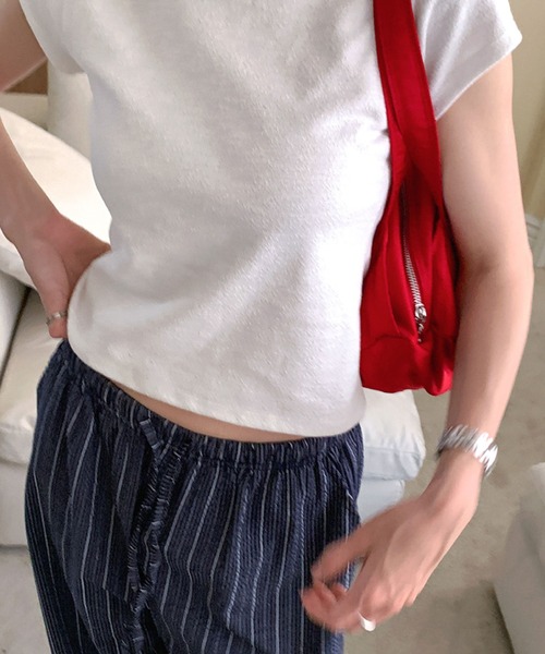 2ly2(トゥーリートゥー)の「ストライプ柄 イージーワイドパンツ レディース リラックスパンツ(その他パンツ・レディース・ネイビー・FREE)」の13枚目の写真