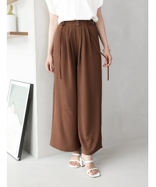 fifth(フィフス)の「【kokoセレクト】ドロスト付きフェイクボタンリラックスパンツ(その他パンツ・レディース・グレー/ブラック/ブラウン・M/XS)」の3枚目の写真