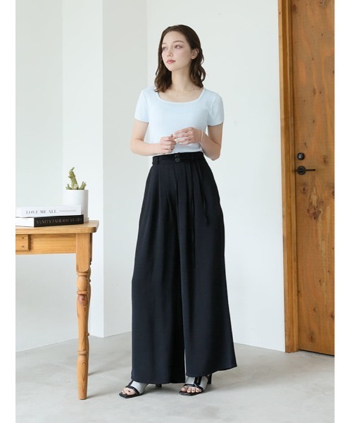 fifth(フィフス)の「【kokoセレクト】ドロスト付きフェイクボタンリラックスパンツ(その他パンツ・レディース・グレー/ブラック/ブラウン・M/XS)」の6枚目の写真
