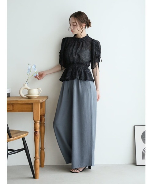 fifth(フィフス)の「【kokoセレクト】ドロスト付きフェイクボタンリラックスパンツ(その他パンツ・レディース・グレー/ブラック/ブラウン・M/XS)」の13枚目の写真