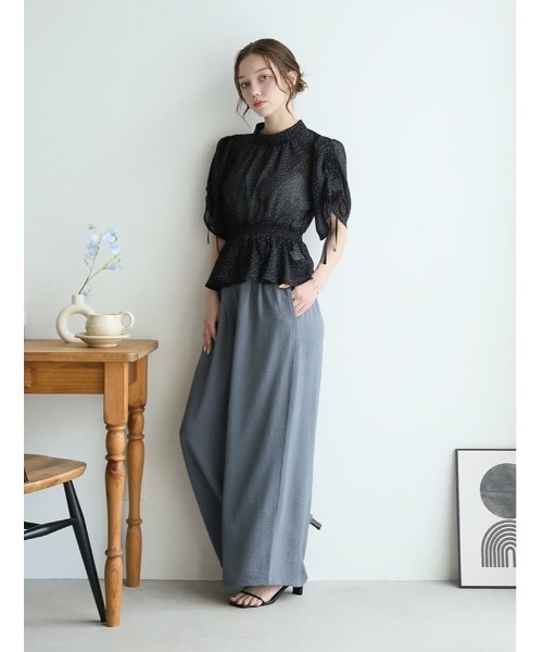 fifth(フィフス)の「【kokoセレクト】ドロスト付きフェイクボタンリラックスパンツ(その他パンツ・レディース・グレー/ブラック/ブラウン・M/XS)」の14枚目の写真