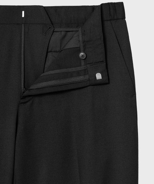 NONBLANK(ノンブランク)の「メリノウールセミワイドフィットスラックス_BLACK(スラックス・メンズ・ブラック・MEDIUM/LARGE/X-LARGE)」の4枚目の写真