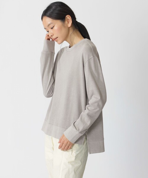 ECOALF(エコアルフ)の「BAHIA スウェット プルオーバー / BAHIA T-SHIRT WOMAN(Tシャツ/カットソー・レディース・ライトブルー/チャコールグレー・FREE)」の3枚目の写真