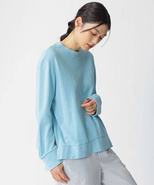 ECOALF(エコアルフ)の「BAHIA スウェット プルオーバー / BAHIA T-SHIRT WOMAN(Tシャツ/カットソー・レディース・ライトブルー/チャコールグレー・FREE)」の4枚目の写真