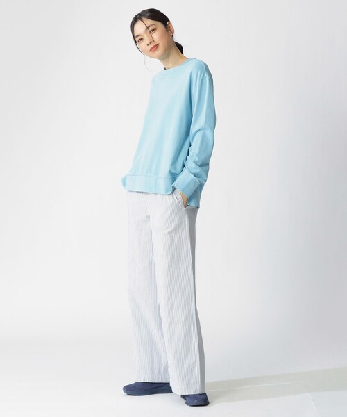 ECOALF(エコアルフ)の「BAHIA スウェット プルオーバー / BAHIA T-SHIRT WOMAN(Tシャツ/カットソー・レディース・ライトブルー/チャコールグレー・FREE)」の9枚目の写真