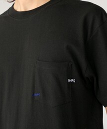 【WEB限定】SHIPS: WマイクロSHIPSロゴ ポケット Tシャツ