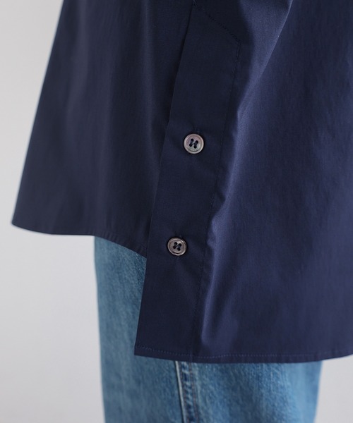 evernavy(エバーネイビー)の「イージーケアオフセットシャツブラウス(シャツ/ブラウス・レディース・サックスブルー/ホワイト/ネイビー・M)」の13枚目の写真