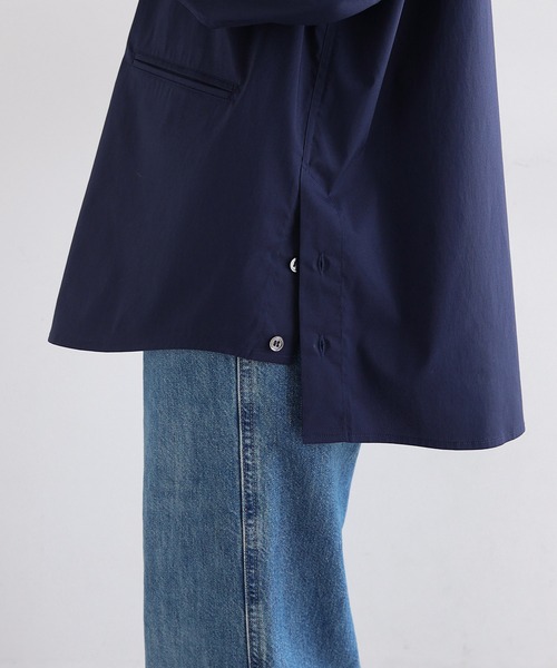 evernavy(エバーネイビー)の「イージーケアオフセットシャツブラウス(シャツ/ブラウス・レディース・サックスブルー/ホワイト/ネイビー・M)」の14枚目の写真