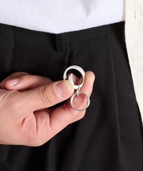 MILITARY（ミリタリー）の「【MAISON CLUB】Minimal Circle Key Ring Silver925 KUN（キーホルダー・メンズ・シルバー・FREE）」の2枚目の写真