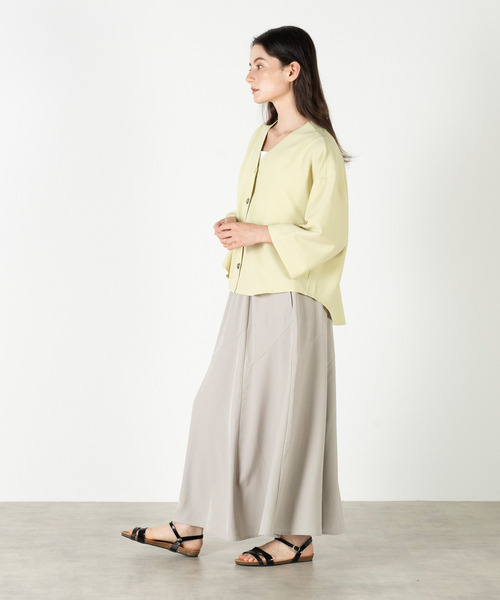 MELROSE claire(メルローズ クレール)の「【Vネックカットカーディガン】(カーディガン/ボレロ・レディース・ブラック/ブラウン/イエロー・FREE)」の7枚目の写真