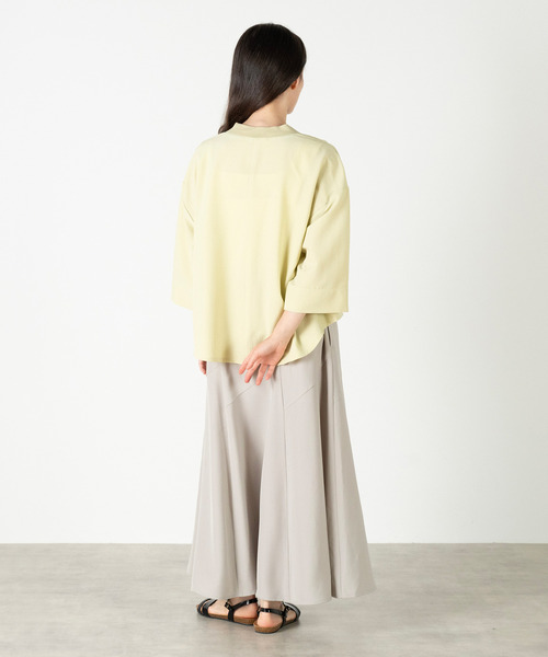 MELROSE claire(メルローズ クレール)の「【Vネックカットカーディガン】(カーディガン/ボレロ・レディース・ブラック/ブラウン/イエロー・FREE)」の9枚目の写真