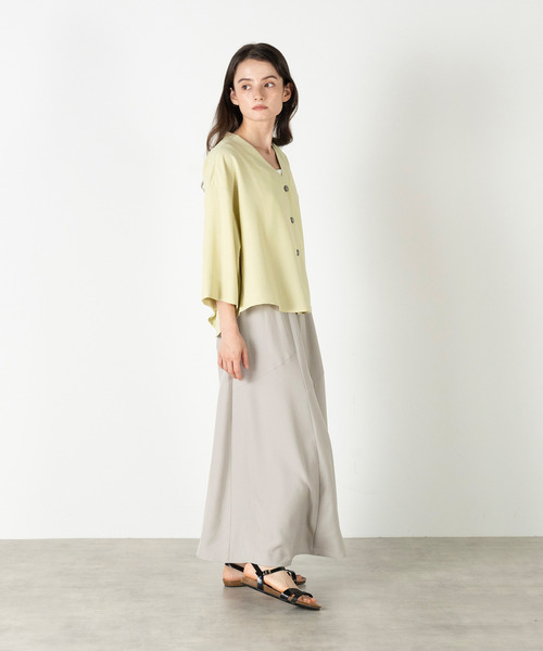 MELROSE claire(メルローズ クレール)の「【Vネックカットカーディガン】(カーディガン/ボレロ・レディース・ブラック/ブラウン/イエロー・FREE)」の11枚目の写真