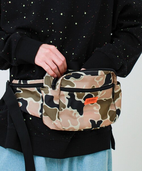 UNIVERSAL OVERALL(ユニバーサルオーバーオール)の「【UNIVERSAL OVERALL】Action Square Waist Bag(ボディバッグ/ウエストポーチ・メンズ・カモフラージュ/ブラック・FREE)」の14枚目の写真