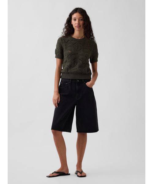 GAP(ギャップ)の「コットン100% クロシェ セーター(ニット/セーター・レディース・ブラウン/アイボリー/その他・XXS/XS/S/M/L/XL)」の4枚目の写真