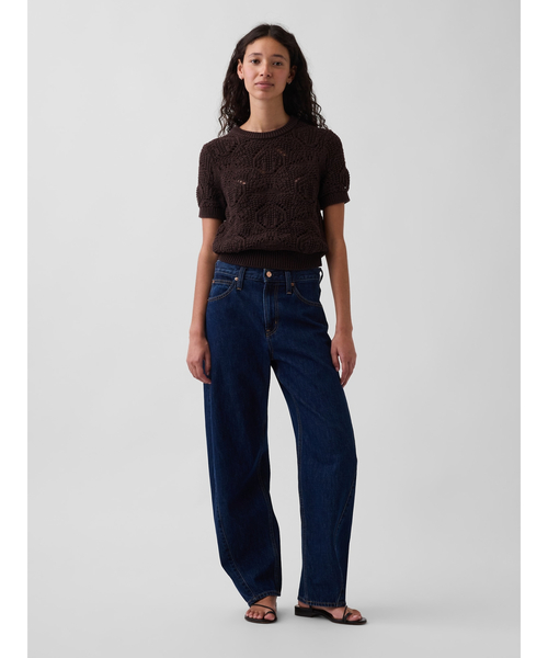 GAP(ギャップ)の「コットン100% クロシェ セーター(ニット/セーター・レディース・ブラウン/アイボリー/その他・XXS/XS/S/M/L/XL)」の6枚目の写真
