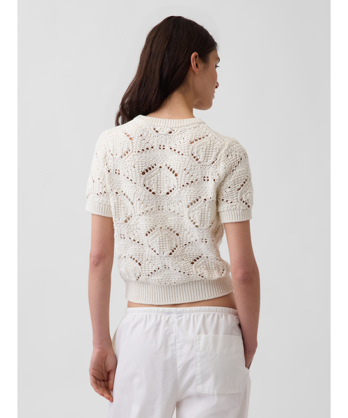 GAP(ギャップ)の「コットン100% クロシェ セーター(ニット/セーター・レディース・ブラウン/アイボリー/その他・XXS/XS/S/M/L/XL)」の8枚目の写真