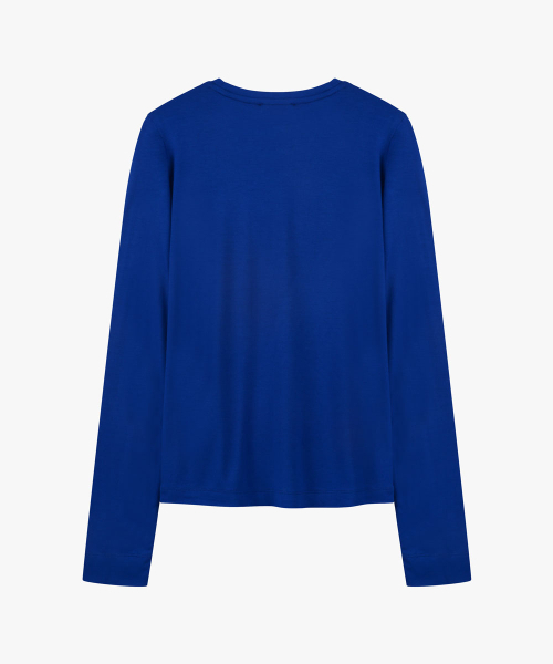 38COMEONCOMMON(38カモンコモン)の「Silky Touch Slim Long Sleeve (Blue)(Tシャツ/カットソー・レディース・その他・FREE)」の2枚目の写真