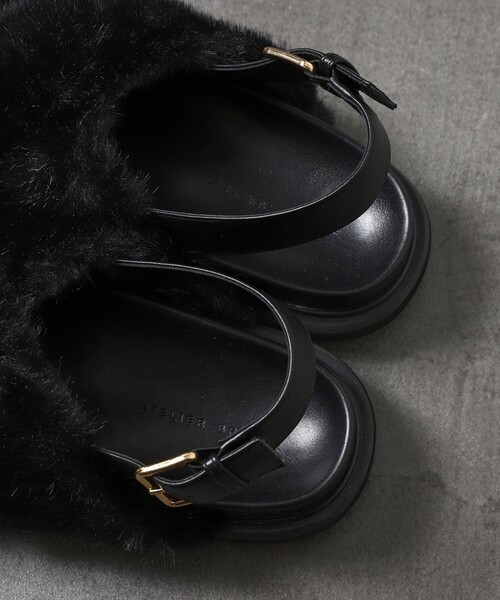 Firsthand(ファーストハンド)の「ATELIER BRUGGE/アトリエブルージュ ファークロスサンダル (22.5cm~24.5cm)【限定展開】(サンダル・レディース・ベージュ/ブラック/ブラウン・SMALL/LARGE/MEDIUM)」の22枚目の写真