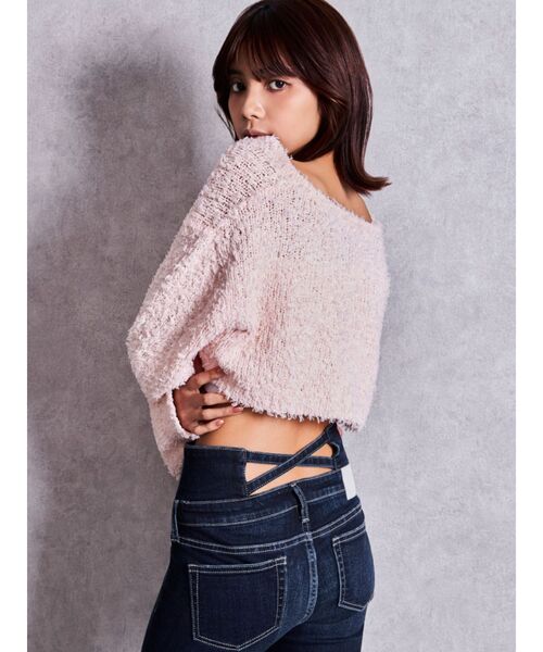 GYDA(ジェイダ)の「パイルシャギーニットショートカーディガン(カーディガン/ボレロ・レディース・チャコールグレー/ピンク/アイボリー・FREE)」の14枚目の写真