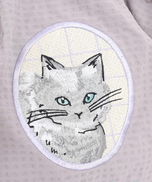 FUNALIVE（ファンアライブ）の「猫刺繍ロープハンドルトート（トートバッグ・レディース・グレー・FREE）」の4枚目の写真