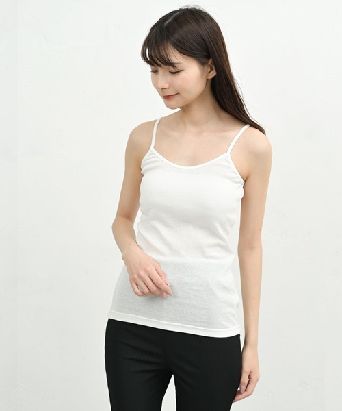 FashionBerry(ファッションベリー)の「綿100% タンクトップ キャミソール|インナー|ノースリーブ|レイヤード|ベーシック|オールシーズン(タンクトップ・レディース・ブラック系その他2/ホワイト系その他2/グレー系その他2/ホワイト系その他/ブラック系その他/グレー系その他・M/L/LL)」の13枚目の写真