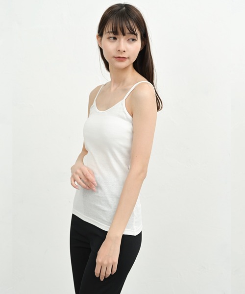 FashionBerry(ファッションベリー)の「綿100% タンクトップ キャミソール|インナー|ノースリーブ|レイヤード|ベーシック|オールシーズン(タンクトップ・レディース・ブラック系その他2/ホワイト系その他2/グレー系その他2/ホワイト系その他/ブラック系その他/グレー系その他・M/L/LL)」の14枚目の写真