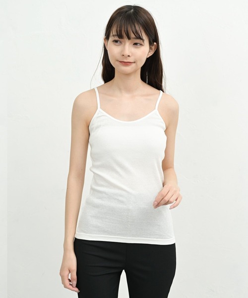 FashionBerry(ファッションベリー)の「綿100% タンクトップ キャミソール|インナー|ノースリーブ|レイヤード|ベーシック|オールシーズン(タンクトップ・レディース・ブラック系その他2/ホワイト系その他2/グレー系その他2/ホワイト系その他/ブラック系その他/グレー系その他・M/L/LL)」の15枚目の写真