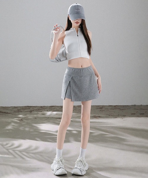 Girly Doll(ガーリードール)の「スリットミニスカートパンツ(スカート・レディース・ホワイト/ライトグレー/ブラック・M/L)」の20枚目の写真