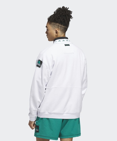 adidas(アディダス)の「EQT クオータージップ【adidas Golf/アディダスゴルフ】(スウェット・メンズ・ホワイト・XX-LARGE/XX-SMALL/LARGE/MEDIUM/SMALL/X-LARGE/X-SMALL)」の2枚目の写真