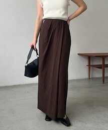 【低身長サイズあり】アシメタックラップ風スカート