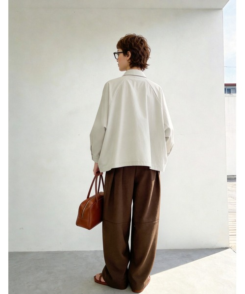 Sew loop(ソーループ)の「BOXYドルマンスリーブルーズフィットブラウスシャツ(シャツ/ブラウス・レディース・ホワイト/ライトブルー/グレー・FREE)」の14枚目の写真