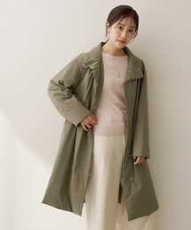 【撥水/軽量/薄中綿入り】スタンドカラーコート